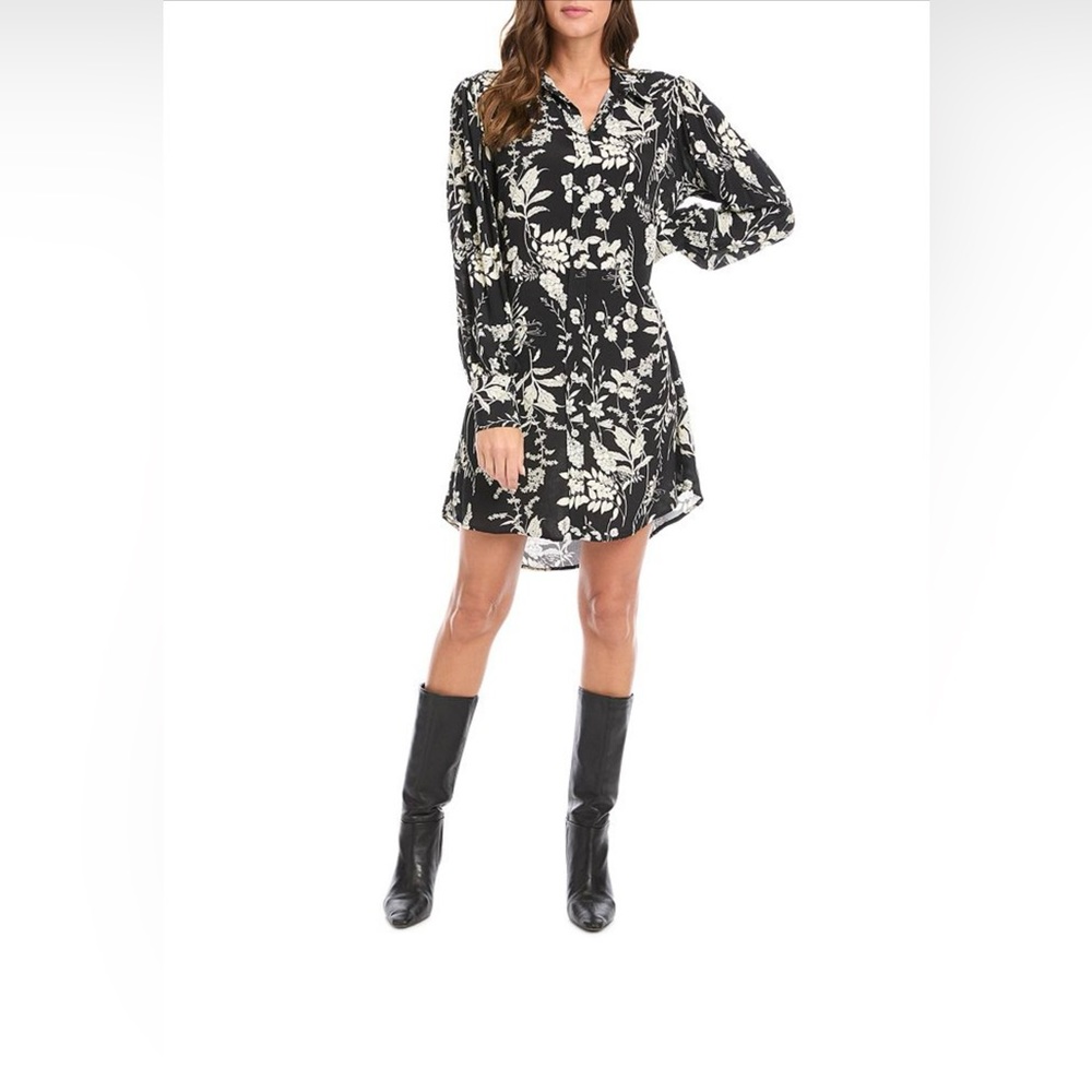 Karen Kane Blouson Sleeve Shirt Dress